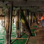 Working under Clyde Quay Wharf